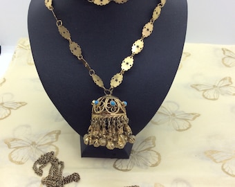 Vintage Hirz Traditional Filigree Turquoise costume Jewellery