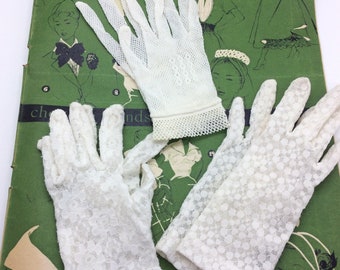 3 Pairs of Vintage Lace Children’s Gloves