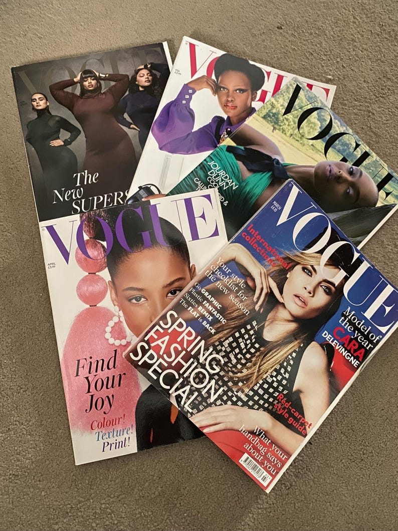 Vogue Magazines ,different Years Available, Choose Your Year - Etsy