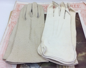 2 Pairs of Vintage soft leather Gloves