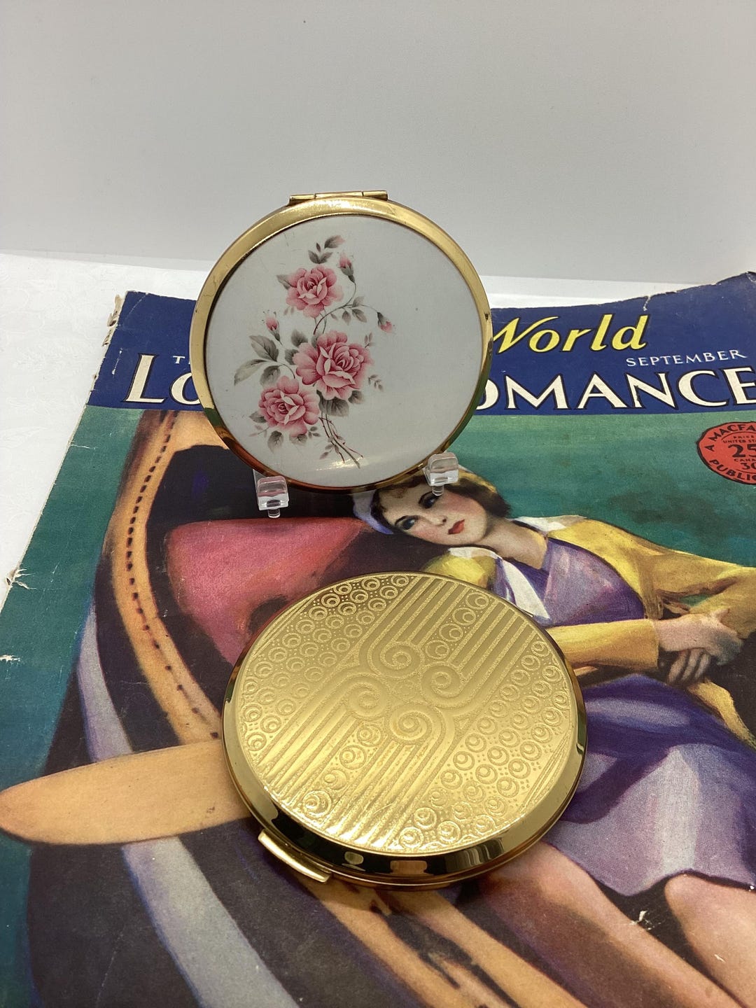 Stratton Square Solid Powder Compact 2 Vintage Stratton Powder Compacts - Etsy
