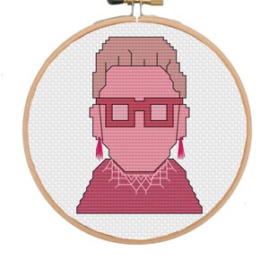 Ruth Bader Ginsburg Cross Stitch PATTERN