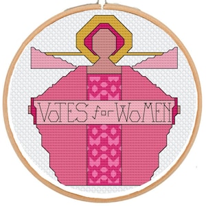 Votes for Women Cross Stitch PATTERN - Suffrage Centennial