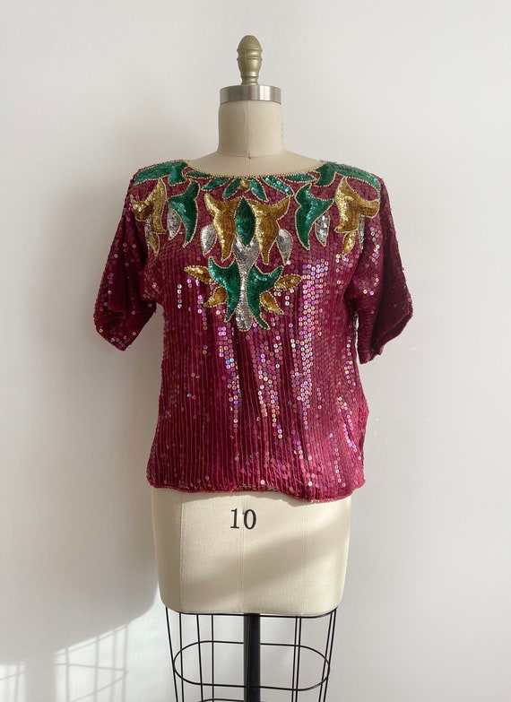 New old stock vintage GUNIT sequin top | party to… - image 1