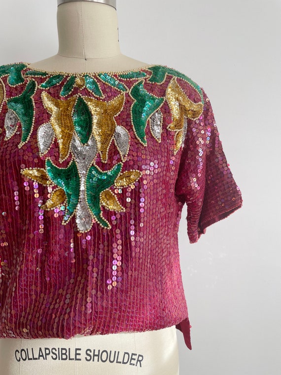 New old stock vintage GUNIT sequin top | party to… - image 3