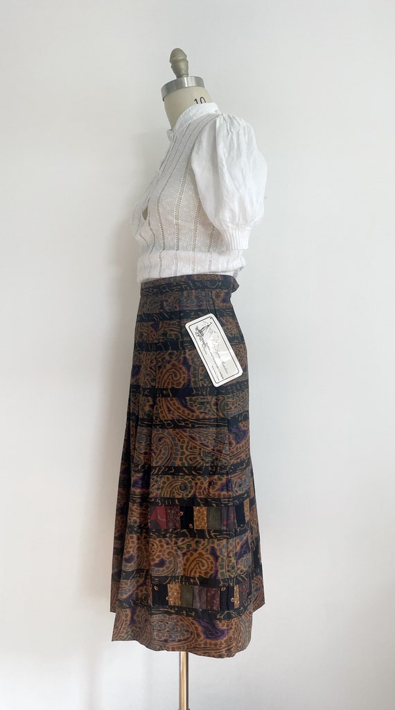 New vintage pleated midi skirt size s/m | brown a… - image 3