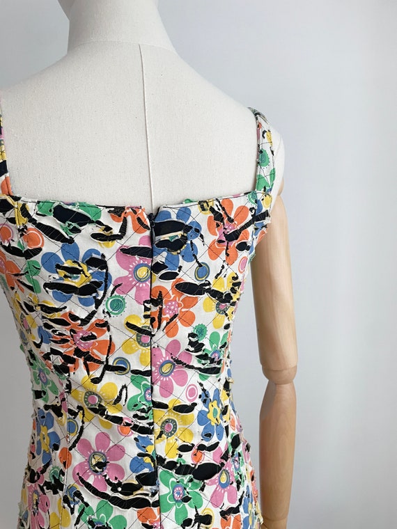 Vintage Alberto Makali mini floral dress - size 4… - image 6