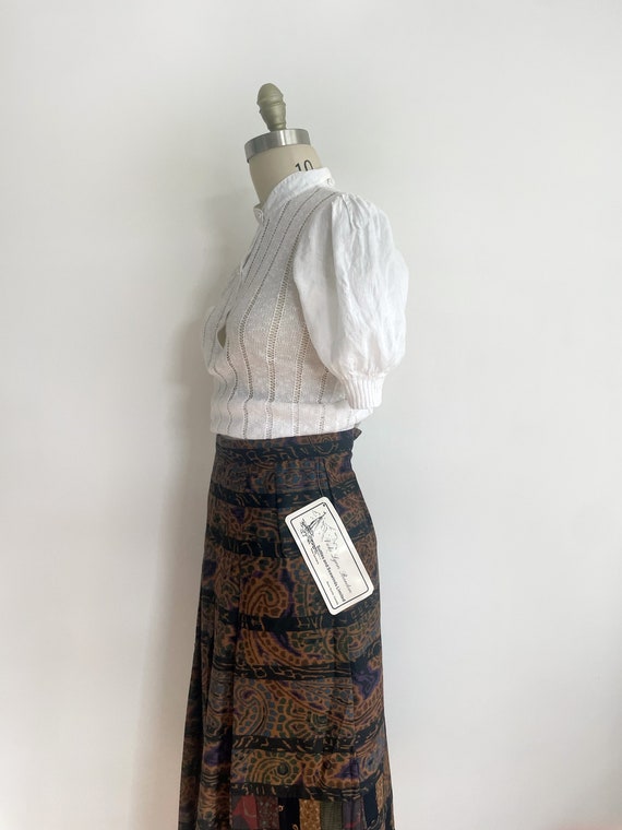 New vintage pleated midi skirt size s/m | brown a… - image 4