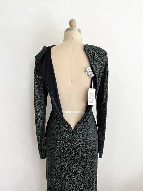 Vintage green draped evening cocktail dress |  Je… - image 8