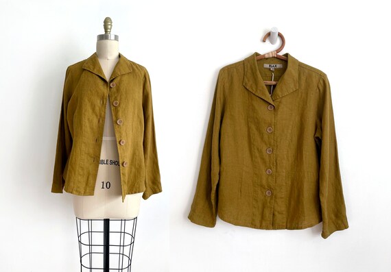 Vintage Linen Jacket - Gem