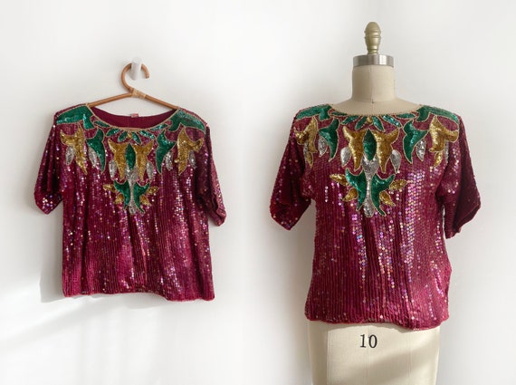 New old stock vintage GUNIT sequin top | party to… - image 2
