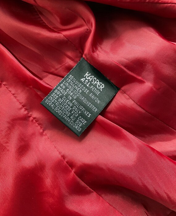 Vintage Kasper A.S.L petite red blouse top - size… - image 10