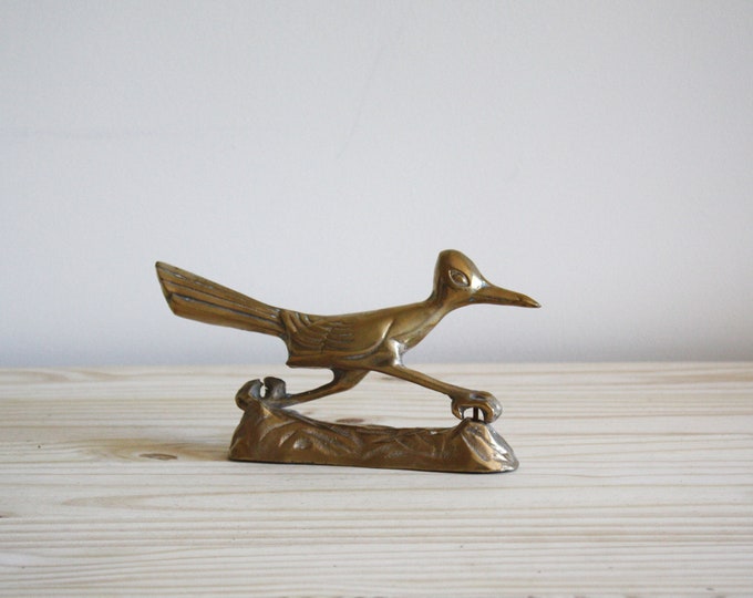 Vintage Brass Roadrunner Figurine Roadrunner Brass Animal Etsy