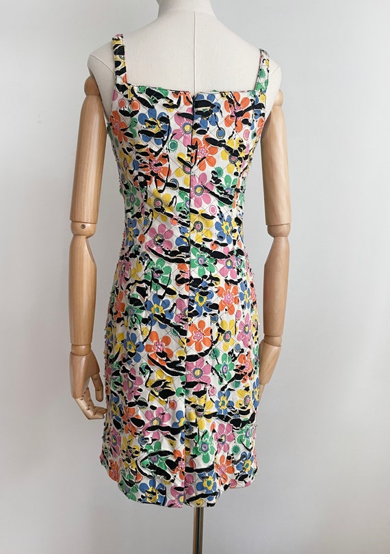 Vintage Alberto Makali mini floral dress - size 4… - image 5