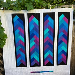 Multitude of jewel tones, wall quilt, bold