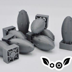Fat Man Bomb Miniature | Wargaming Terrain Scatter | Tabletop Games Accessories
