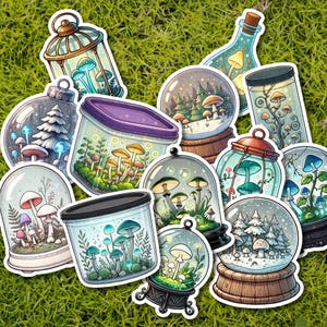 CHAMPIGNON dans les autocollants en verre