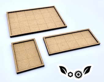 Bandeja de movimiento para miniaturas | Base de unidad de Wargaming | Accesorio de mesa de MDF cortado a láser