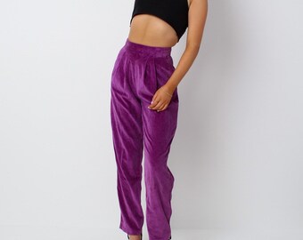 velvet purple pants