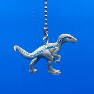 Blue - Velociraptor Dinosaur from Jurassic Park Ceiling Fan/Light Pull Chain
