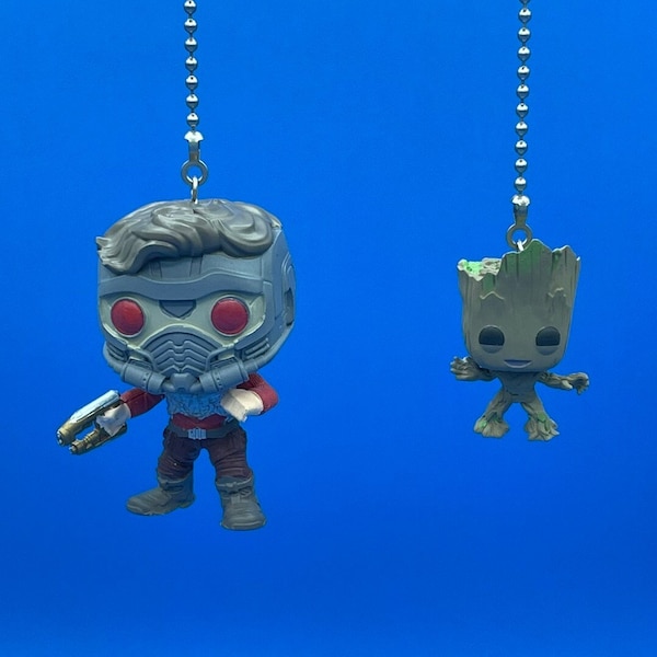 POP Star-Lord & Baby Groot Ceiling Fan/Light Pull Chains - Set of 2