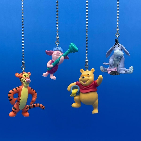 Winnie the Pooh Characters Ceiling Fan/Light Pull Chains - Winnie the Pooh, Piglet, Tigger, Eeyore,