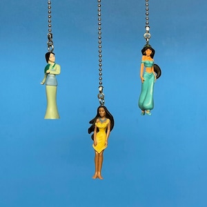 Disney&#39;s Princesses Ceiling Fan/Light Pull Chain- Jasmine, Mulan, Pocahontas