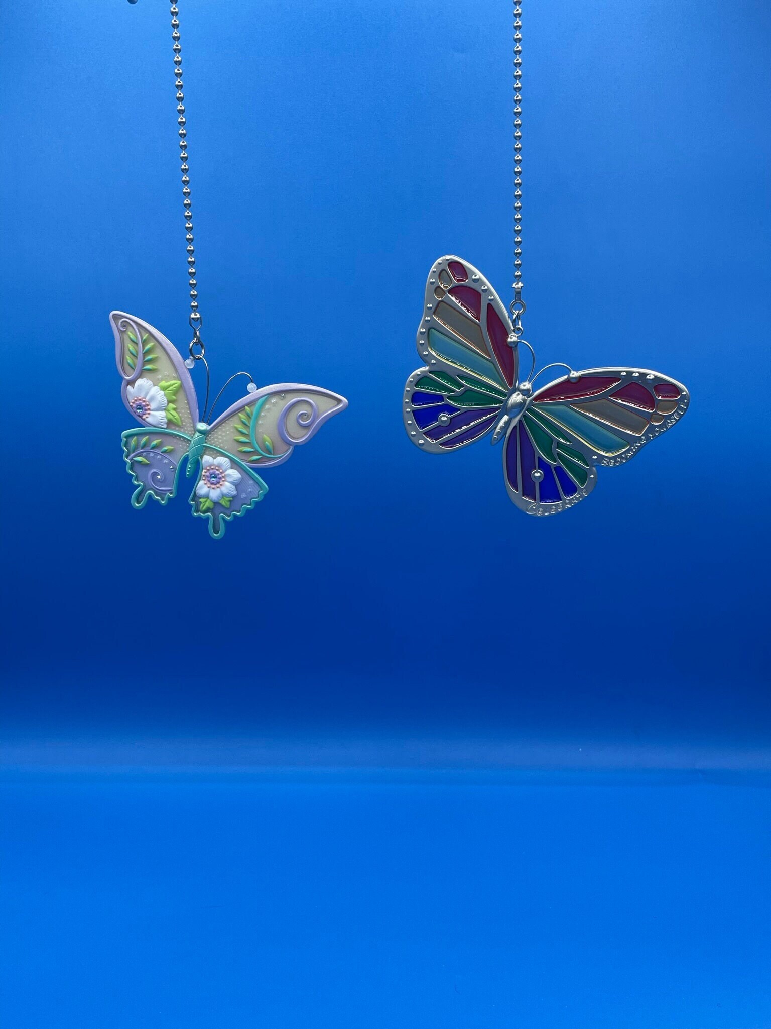 Butterfly Ceiling Fan/Light Pull Chains - Rainbow (Becoming Yourself) & Brilliant