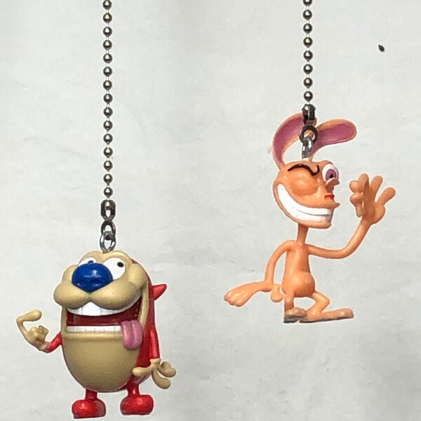 Ren Hoek & Stimpy J.Cat Ceiling Fan/Light Pull Chains - Set of 2