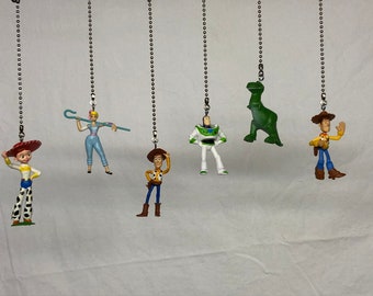 Toy Story Characters Ceiling Fan/Light Pull Chain- Woody, Buzz Lightyear, Bo Peep, Rex, Alien, Bullseye, Duke Caboom