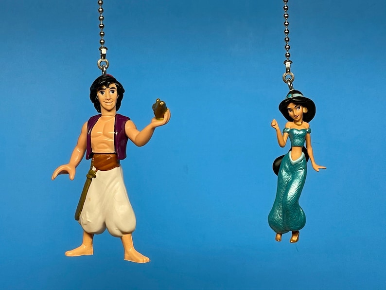 Aladdin & Jasmine Ceiling Fan/light Pull Chains - Set of 2 - Etsy