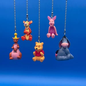 Winnie the Pooh Characters Ceiling Fan/Light Pull Chains - Winnie the Pooh, Christopher Robin, Eeyore, Rabbit, Owl,