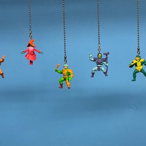 Masters of the Universe Ceiling Fan/Light Pull Chains - He-Man, Skeletor, Man-at-Arms, Merman, & Orko