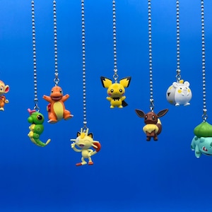 Pokemon Charakter Decken Fan/Licht Pull-Ketten - Pikachu, Glumanda, Pichu, Mauzi, Evoli, Bisasam, Togedemaru, Raupe, Froakie,