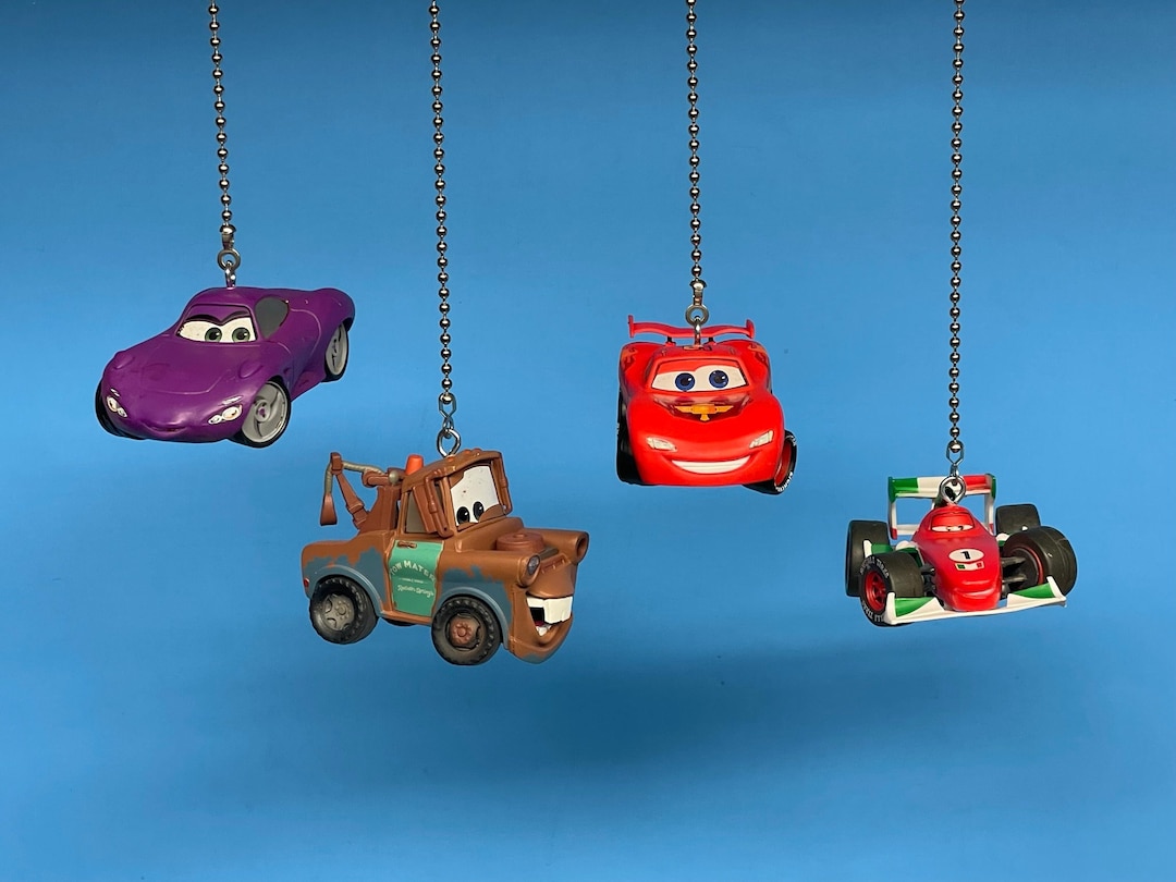 Disney's Cars Ceiling Fan/light Pull Chains Lightning Etsy