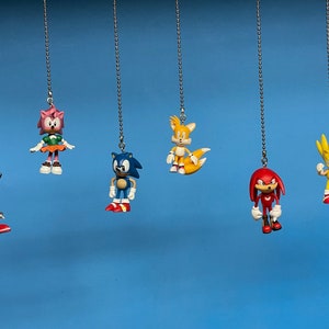 Sonic the Hedgehog Characters Ceiling Fan/Light Pull Chains - Sonic, Tails, Knuckles, Amy Rose, Super Sonic, Metal Sonic