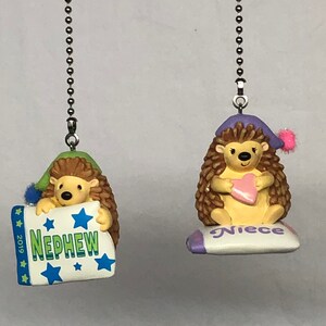 Hedgehogs with Pillows Ceiling Fan/Light Pull Chains - Niece, Nephew