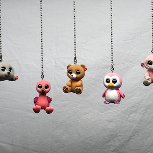 Mini Boos Big Eyes Tier Deckenfächer/Lichterzug Ketten - Affe, Pinguin, Robbe, Bär, Flamingo