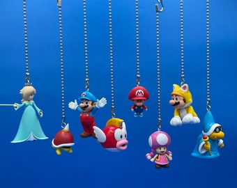 Super Mario Bros. Ceiling Fan/Light Pull Chains - Cat, Ice & Baby Mario, Rosalina, Magikoopa, Toadette, Spike Top, Cheep Cheep, Yoshi