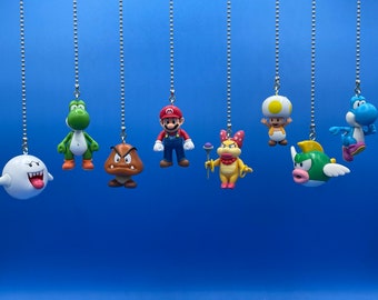 Super Mario Bros. Ceiling Fan/Light Pull Chains - Mario, Luigi, Toad, Goomba, Yoshi, Wendy, Boo, Deep Cheep