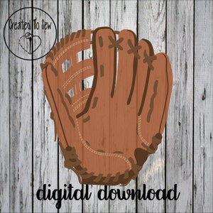 Baseball Glove SVG Digital Cut File For Cricut and Canva Great For Tournament Apparel Clip Art Stickers and More