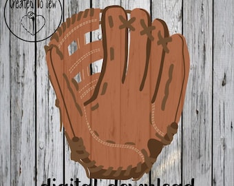 Baseball Glove SVG Digital Cut File For Cricut and Canva Great For Tournament Apparel Clip Art Stickers and More