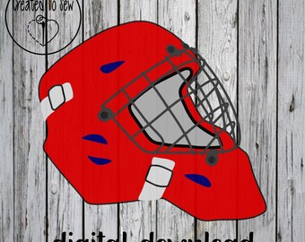 Hockey Goalie Helmet Side View SVG Digital Cut File, Hockey SVG File, Ice Hockey Decal, Hockey Stickers, Ice Hockey Vector, Hockey Crafts