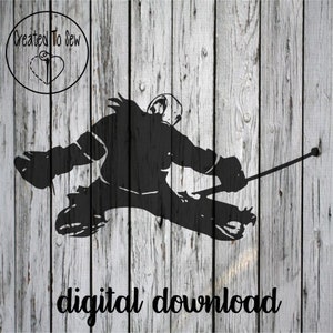 Hockey Girl Goalie Silhouette SVG and PNG Digital Instant Download File Great For Tumblers, Shirts, Signs, Cards, and More