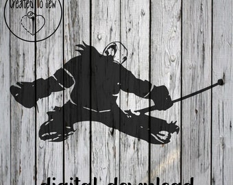 Hockey Girl Goalie Silhouette SVG and PNG Digital Instant Download File Great For Tumblers, Shirts, Signs, Cards, and More