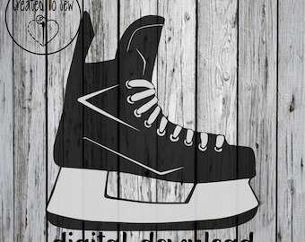 Hockey Player Skate SVG and PNG Digital Cut File, Ice Hockey, Ice Hockey Decal, Hockey Stickers, Ice Hockey Vector, Hockey Crafts