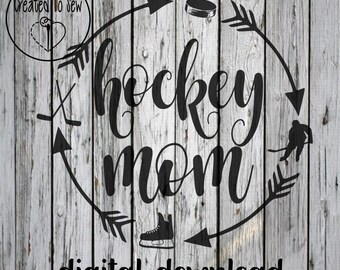 Hockey Mom Arrows SVG Digital Instant Download Cut File For Cricut Creations