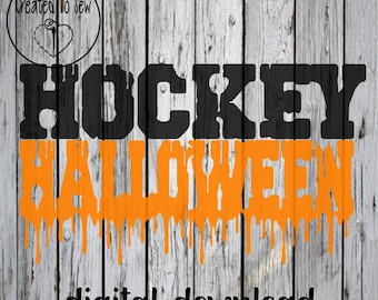 Hockey Halloween SVG Cut File and PNG Instant Digital Download For Cricut Machines and Use in Canva