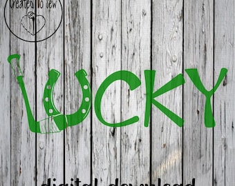 Lucky Hockey SVG Digital Cut File, Ice Hockey St. Patrick's Day SVG, Ice Hockey Crafts, Pinch Proof Hockey SVG
