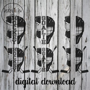 Split Hockey Goalie Skate and Helmet SVG PNG Digital Instant Download File To Make Hockey Creations With A Cricut. Great For Hoodies, & More